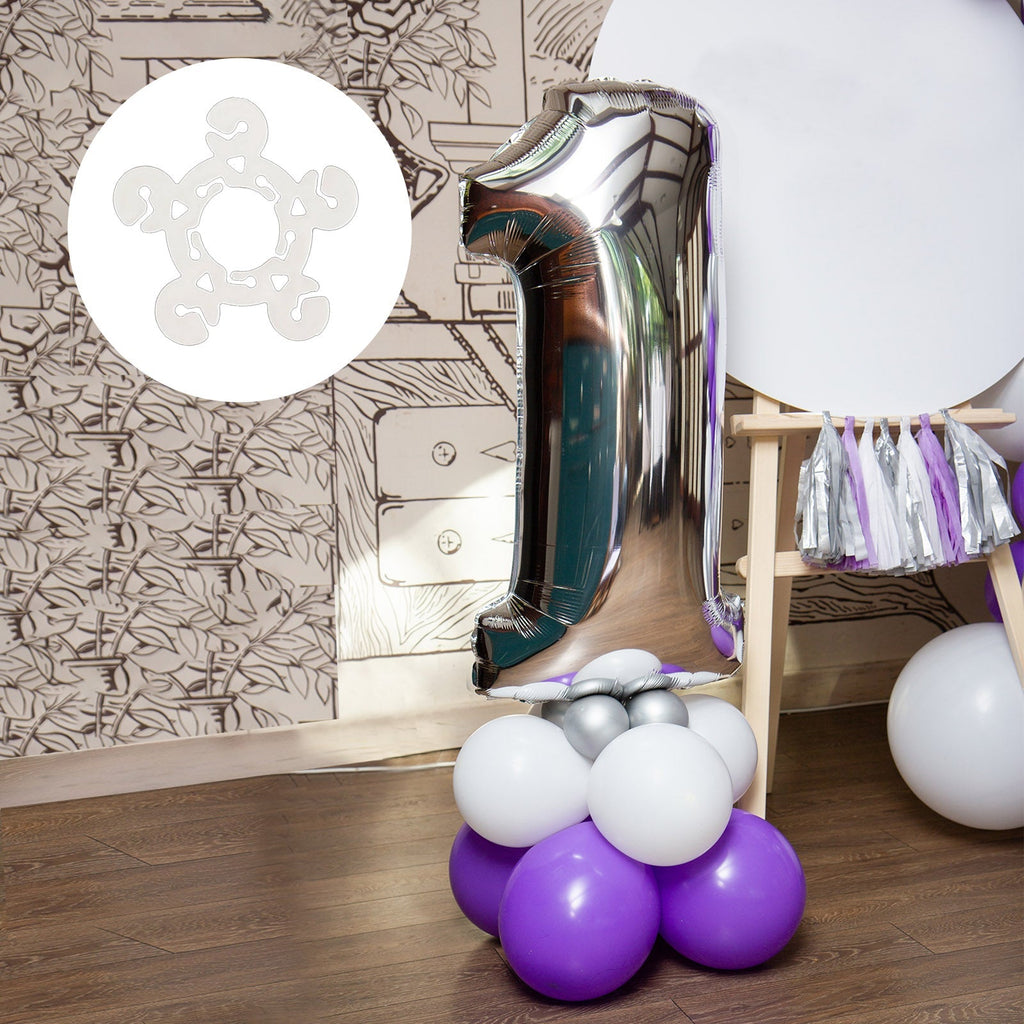 Clear Flower - Shaped Balloon Clip Connectors â€“ 100 Pcs Plastic Clips for Balloon Arch, Garland & Party Decoration Supplies - Bell Racket Store