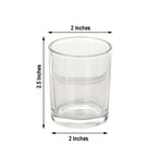 12-Pack Glass Votive Candle Holders Clear - Tealight Holder Set for Weddings and Events 2.5"