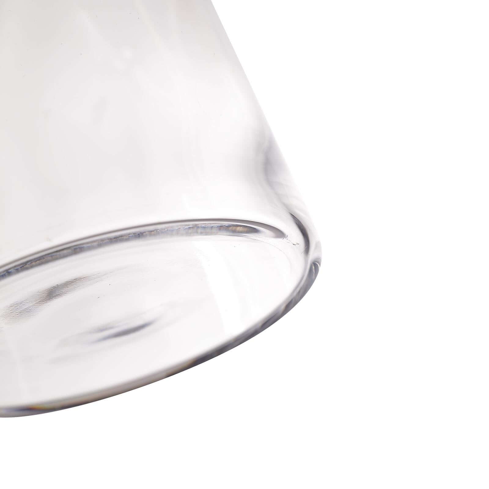 2-Pack Glass Bud Vases Tapered Neck Design Clear - Stylish Floral Table Centerpieces 12"