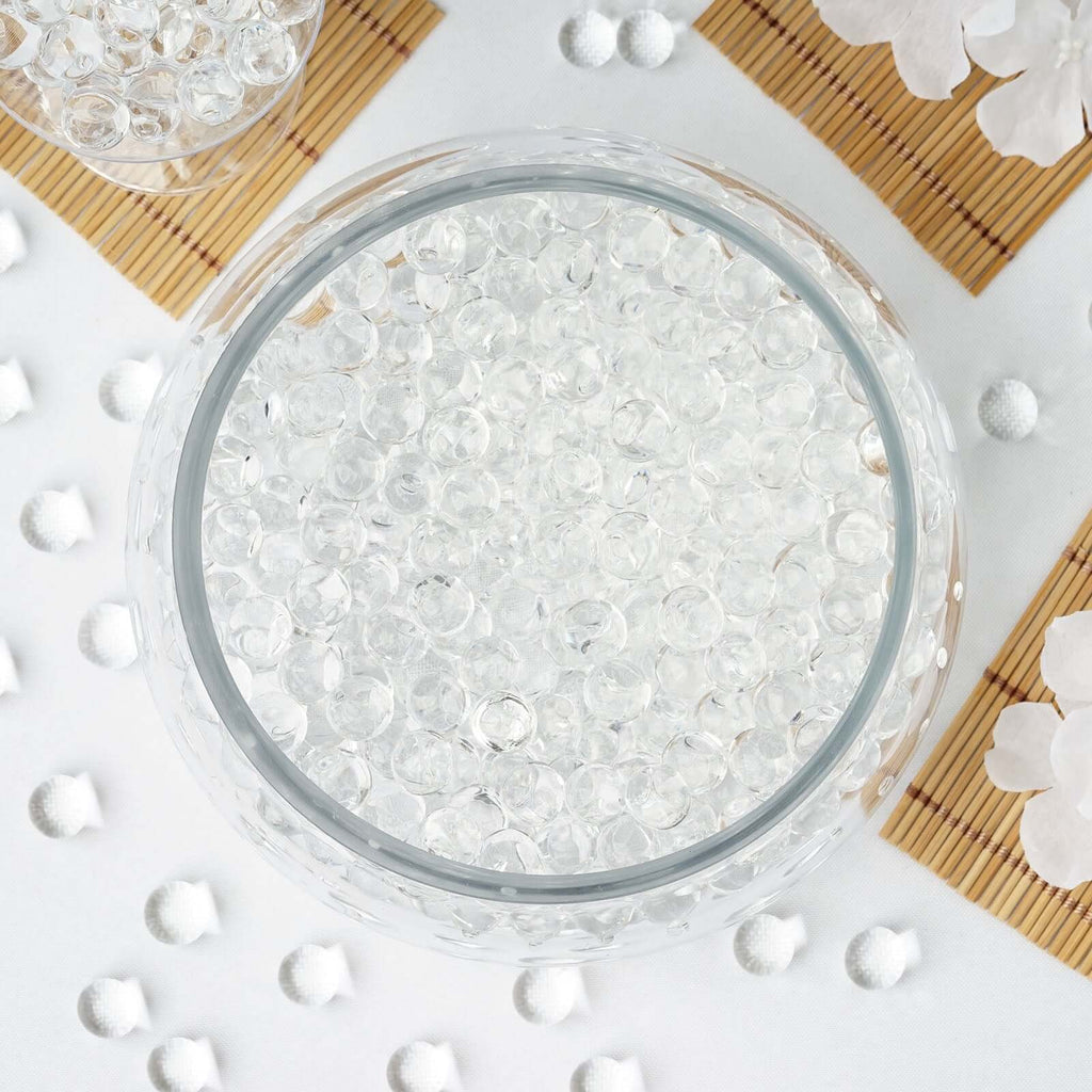 Water Gel Beads Vase Filler Clear - Large Nontoxic Jelly Balls for Floating Candles & Floral Displays 10g