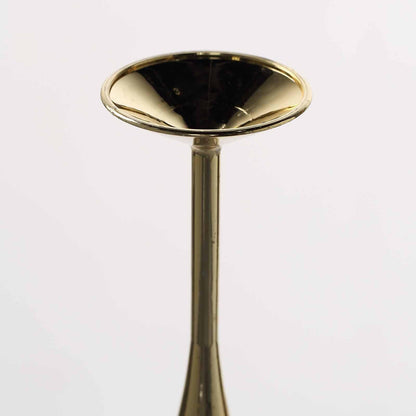 6-Pack Plastic Champagne Flutes Clear/Gold - Stylish Disposable Glasses for Toasts 5oz