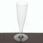 12-Pack Plastic Champagne Flutes Hollow Stem Clear - Lightweight Disposable Glasses for Toasts 5oz