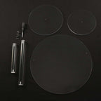 3-Tier Plastic Round Pedestal Cake Stand 23" Clear - Sleek Multi Layer Cupcake Display Riser for Dessert Buffets Tea Parties & Festive Gatherings