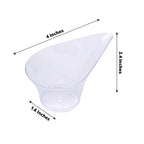 24-Pack Plastic Dessert Cups Clear - Disposable Mini Appetizer Snack Bowls with Teardrop Top Design for Parties, Events & Banquets 3oz