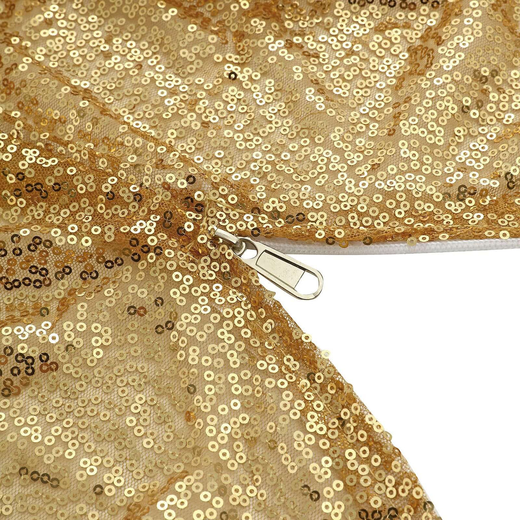 8ftx7ft Metallic Gold Shiny Sequin Hexagon Backdrop Stand Cover, Shiny Sparkle 2-Sided Custom Fit Wedding Arch Cover