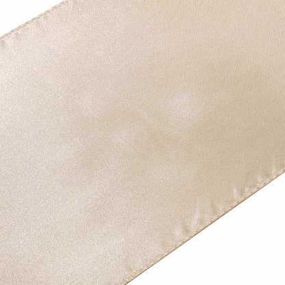 Satin 12"x108" Table Runner Beige - Stylish Table Linen