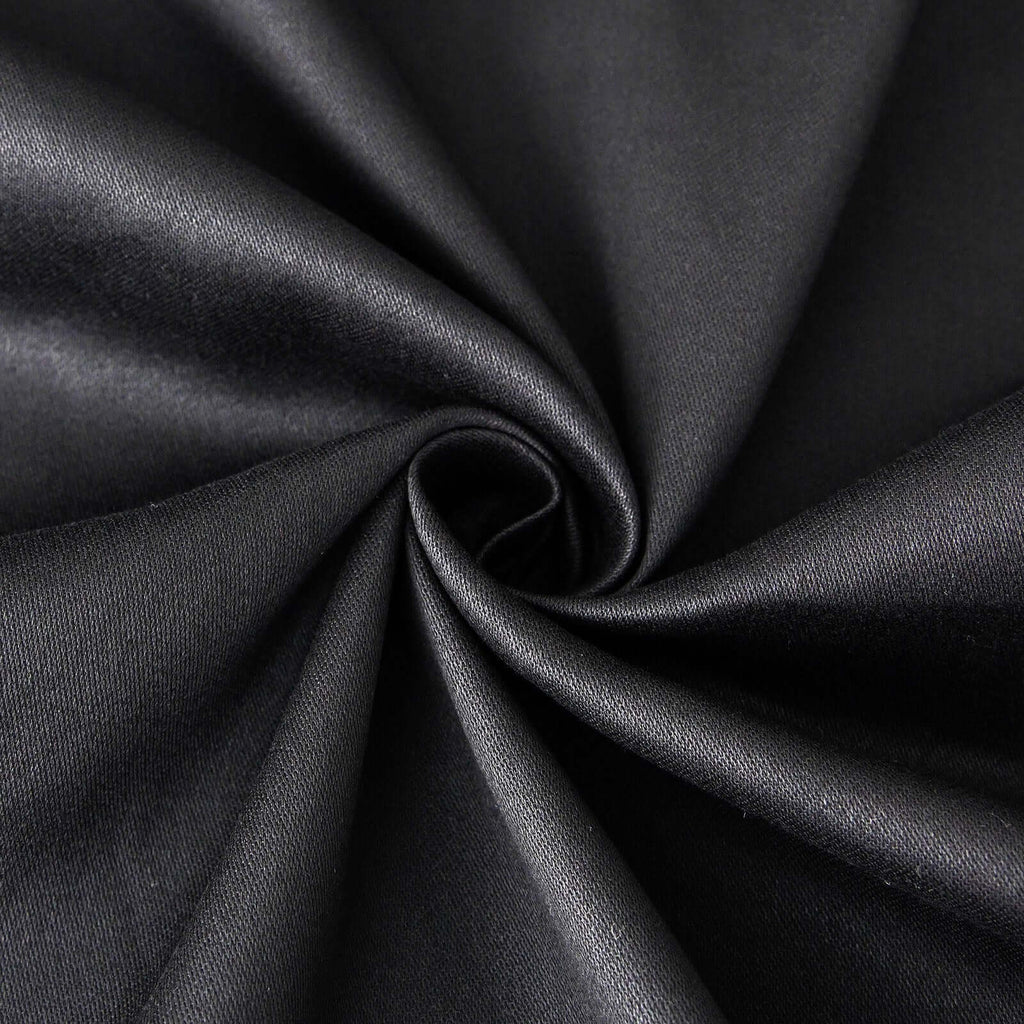 100% Cotton 70"x70" Table Overlay Square Tablecloth Black Linen - Soft & Breathable Fabric Table Topper