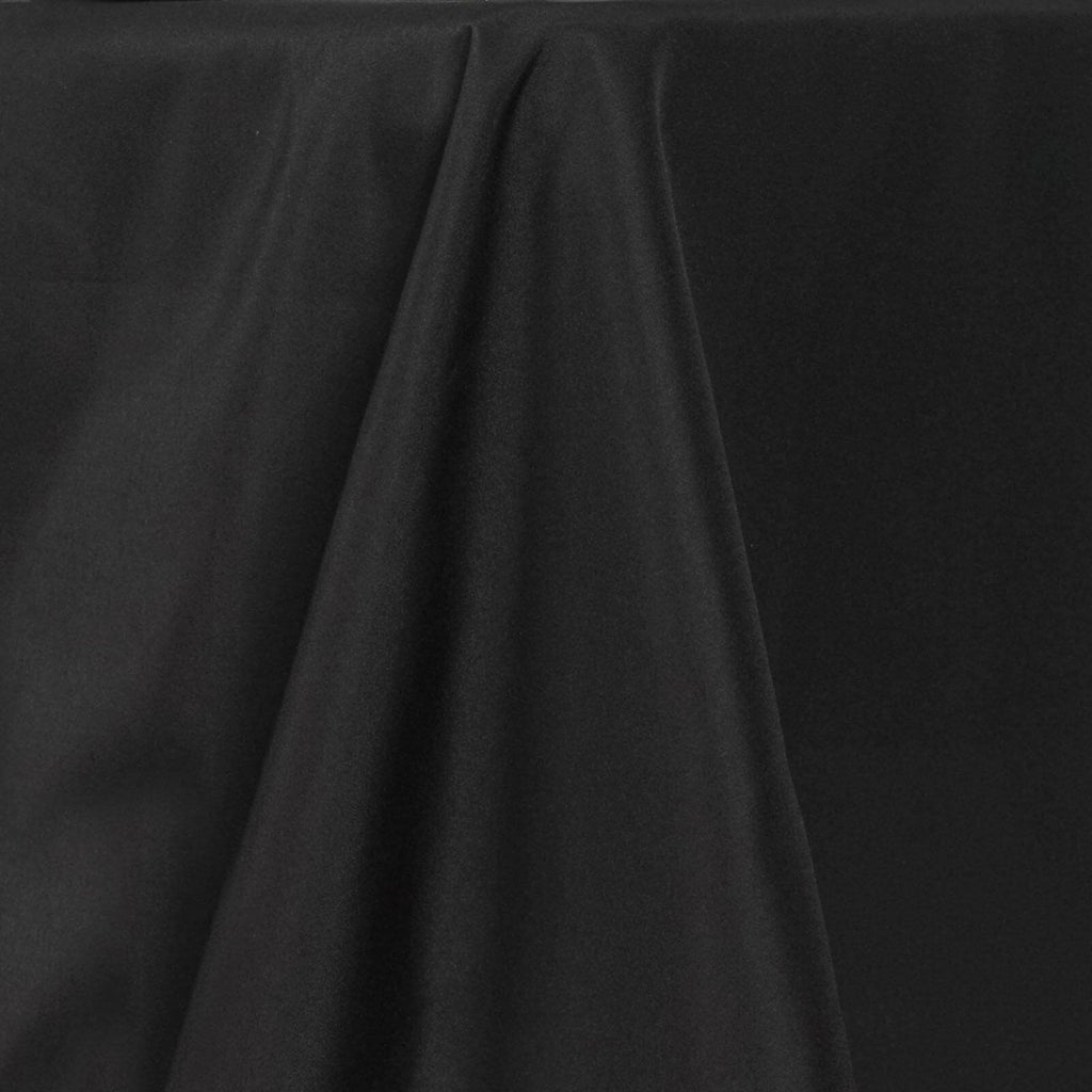 Premium Polyester 60"x102" Rectangle Tablecloth Black - Durable 220GSM Wrinkle-Resistant Table Cover for Weddings & Events