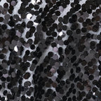 Sequin 72"x72" Table Overlay Square Tablecloth Black - Big Payette Table Cover