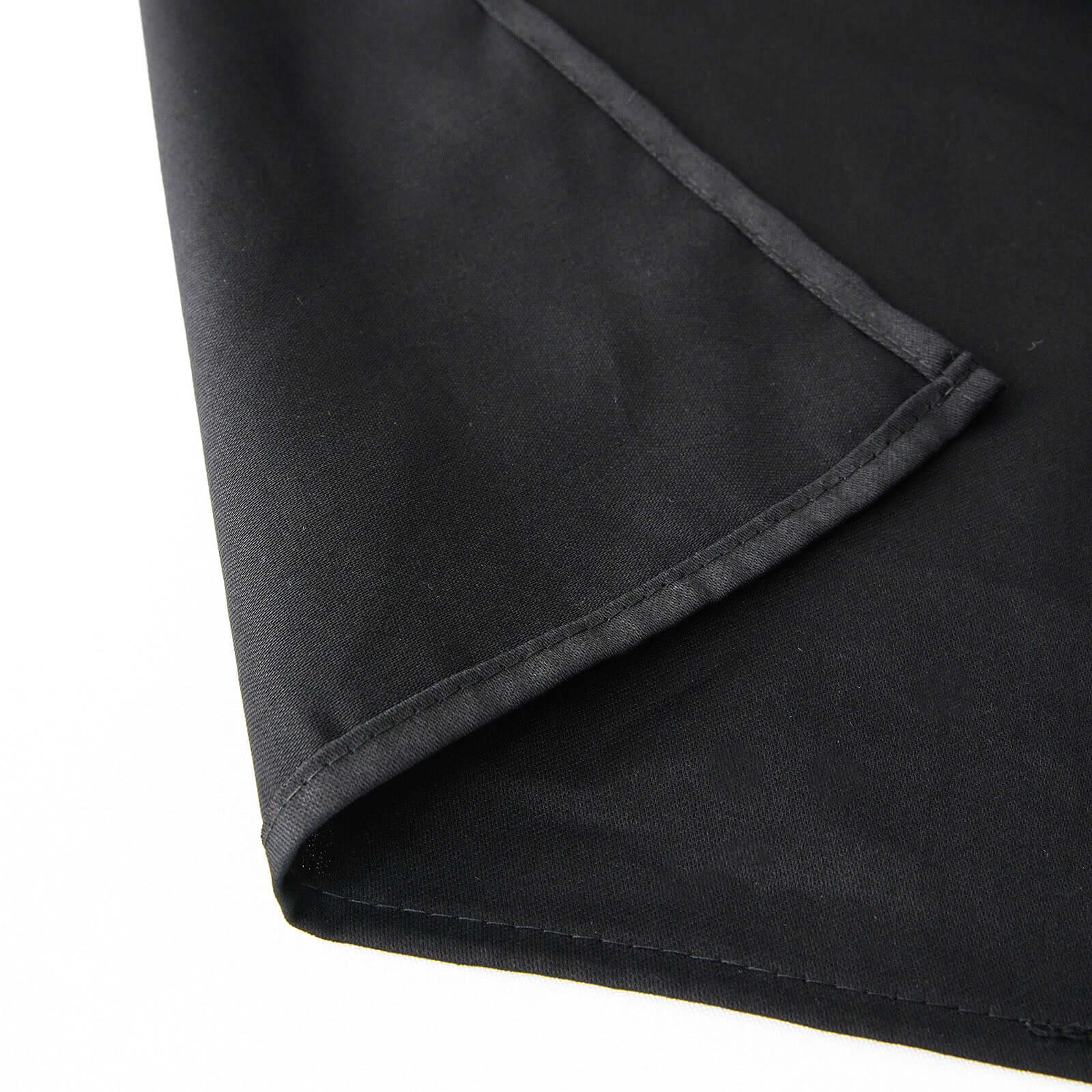 100% Cotton 54"x54" Square Tablecloth Black Linen - Soft & Breathable Fabric Table Cover