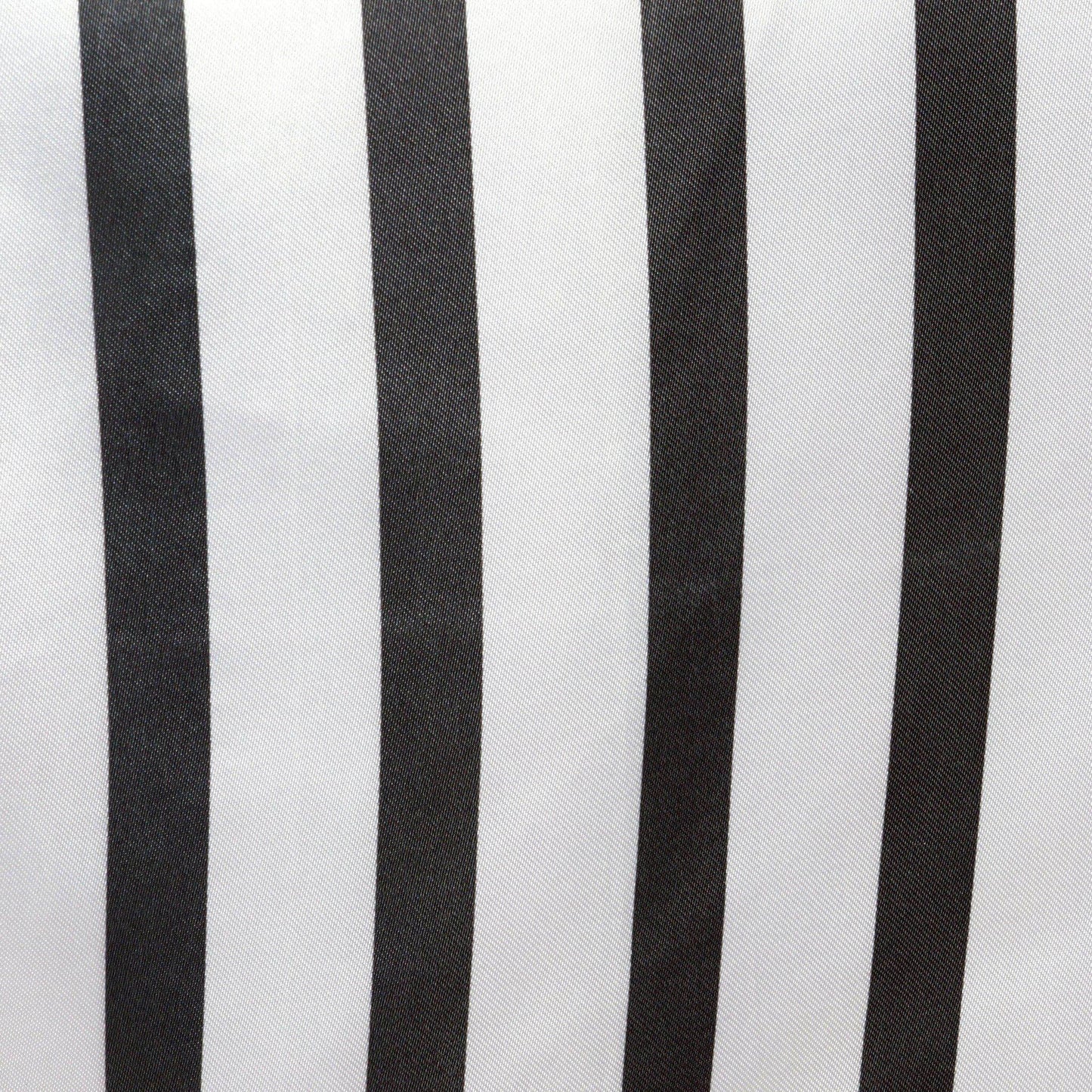 Satin 12"x108" Table Runner Black/White Asymmetric Stripe - Modern Chic Table Decor