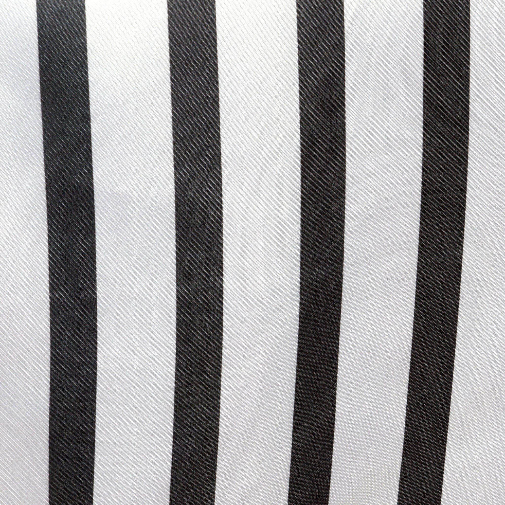 Satin 12"x108" Table Runner Black/White Asymmetric Stripe - Modern Chic Table Decor