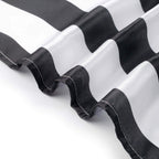 5 Pack Satin 20"x20" Napkins Black/White - Striped Reusable Dinner Napkins for Formal & Casual Dining