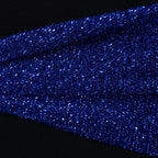 5 Pack Metallic Shimmer Tinsel Spandex Chair Sashes Royal Blue - Durable and Reusable Stretch Chair Bands