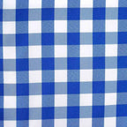 Polyester 14"x108" Table Runner Blue/White - Gingham Plaid Design