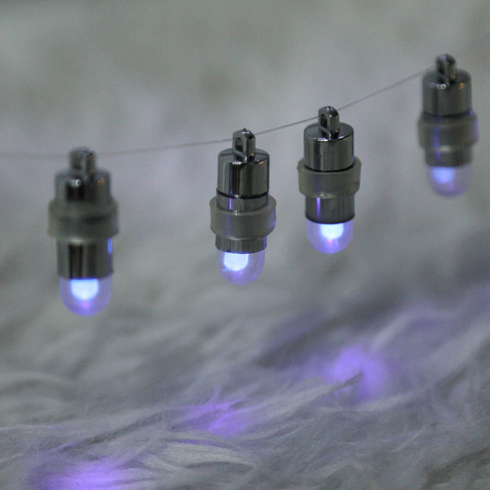 12-Pack Balloon Lights Bullet Design Purple - Waterproof LED Centerpiece Filler Lights
