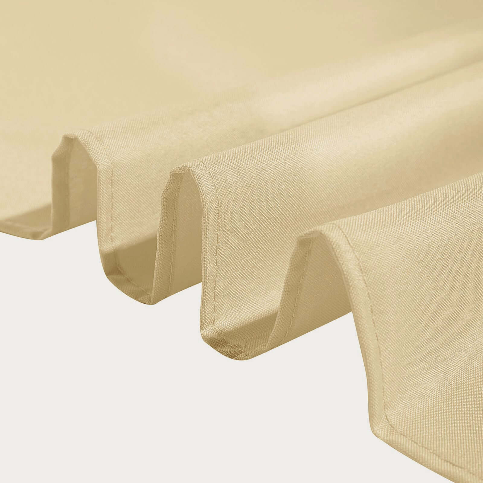 Polyester 90"x90" Table Overlay Square Tablecloth Champagne - Wrinkle-Resistant & Durable Table Cover