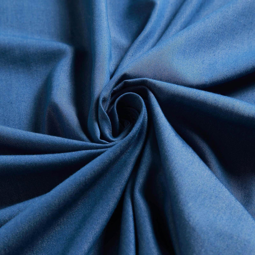 Polyester 90"x132" Rectangle Tablecloth Dark Denim Blue - Seamless Faux Denim Design for Classy Celebrations