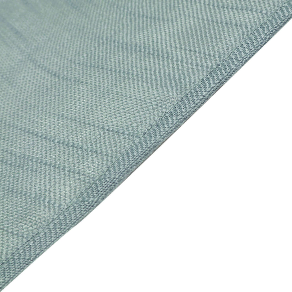 5 Pack Faux Linen 20"x20" Napkins Dusty Blue - Slubby Textured & Wrinkle Resistant Cloth Napkins