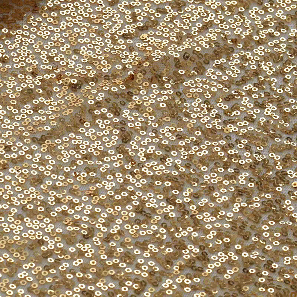54"x4 Yards Gold Sequin Fabric Bolt, Sparkly DIY Craft Fabric Roll