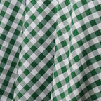 Polyester 120" Round Tablecloth White/Green Seamless - Checkered Buffalo Plaid Table Cover
