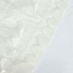 Taffeta 54"x54" Table Overlay Square Tablecloth Ivory 3D Leaf Petal Table Cover