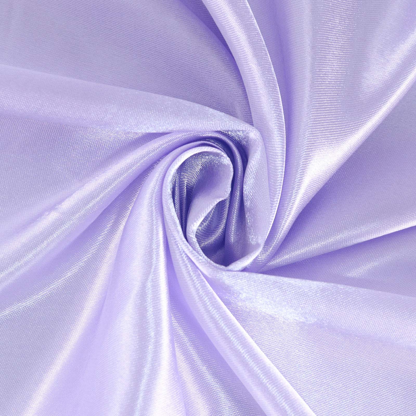 Satin 120" Round Tablecloth Lavender Lilac - Stylish Seamless Table Cover