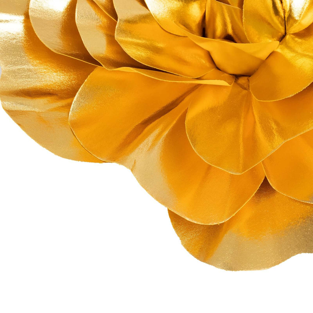 4 Pack 16" Large Metallic Gold Real Touch Artificial Foam DIY Craft Roses