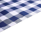 Polyester 54"x54" Table Overlay Square Tablecloth White/Navy Blue - Checkered Buffalo Plaid Design for Casual Table Settings