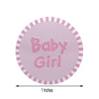 100Pcs 1" Round Pink Baby Girl Baby Shower Favor Envelope Stickers