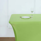 Stretch Spandex 6ft Rectangle Tablecloth Apple Green - Durable Form-Fitting Table Cover