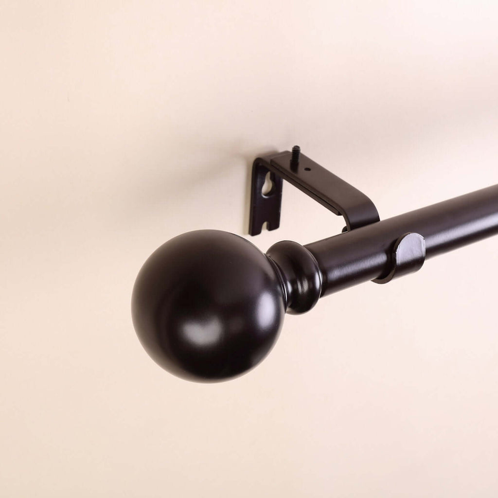 42"-126" Adjustable Curtain Rod Set, Bronze, Round Finials