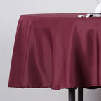 Polyester 90" Round Tablecloth Burgundy - Stain & Wrinkle-Resistant Table Cover