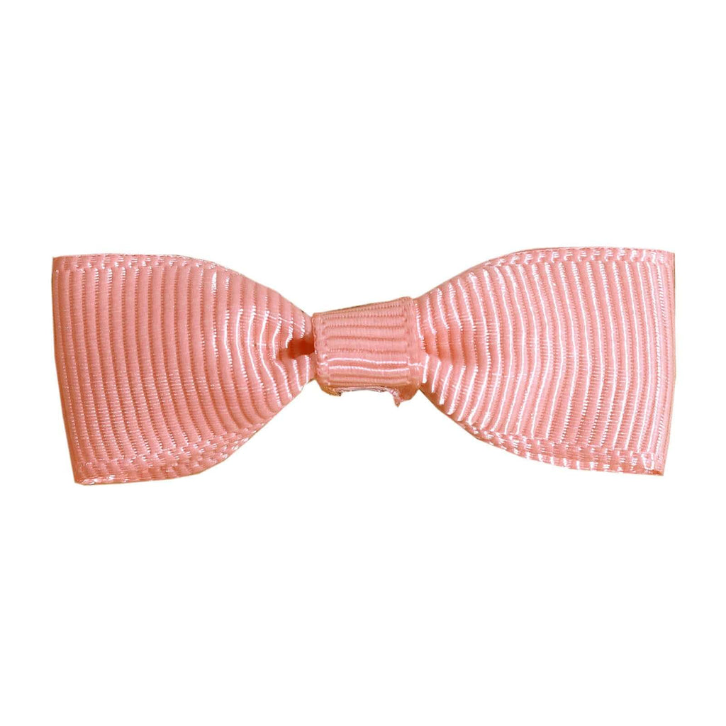 50 Pcs 1.5" Dusty Rose Grosgrain Pre Tied Ribbon Bows, Gift Basket Party Favor Bags Decor - Polyester