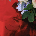 Metallic Foil Tablecloth Rectangle Red - Decorative Disposable Table Cover 40"x90"