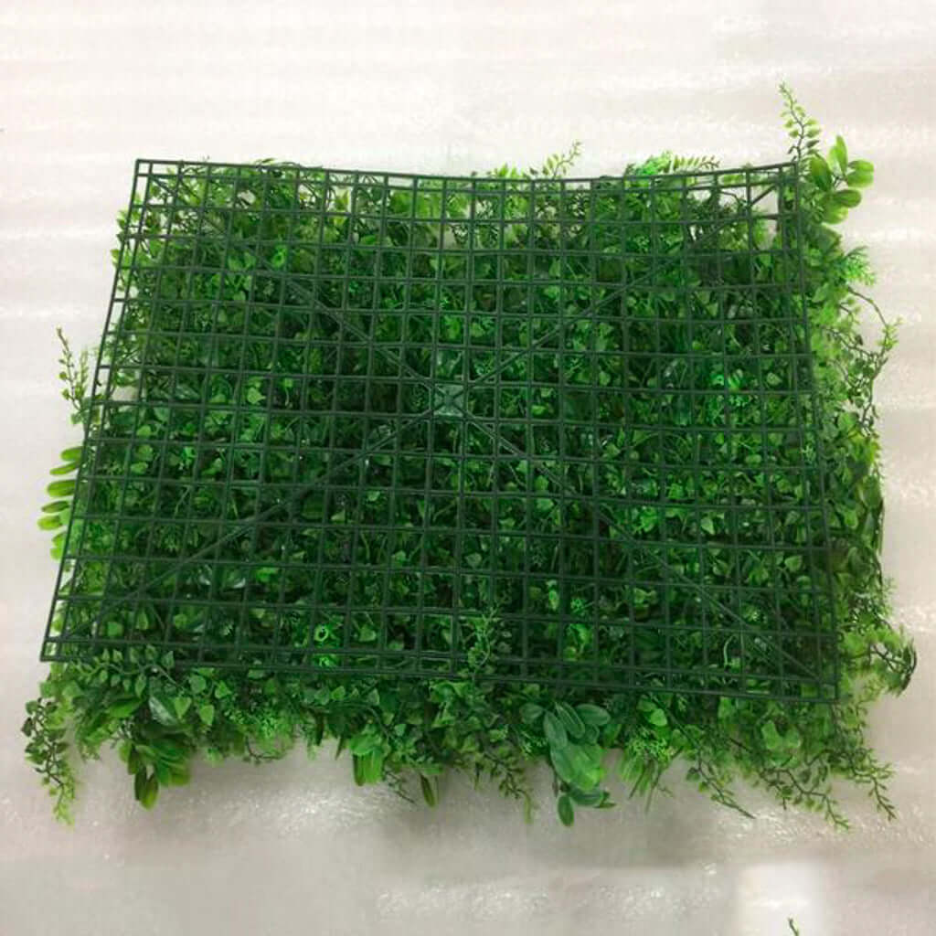 11 Sq ft. Green Boxwood Hedge Locust and Cypress Garden Wall Backdrop Mat - 4 Artificial Panels