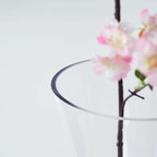 Set of 2 Glass Trumpet Vases Reversible Clarinet Design Clear - Stylish Flower Centerpieces for Events 24"