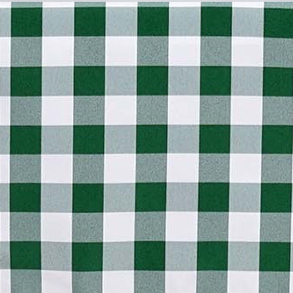Polyester 54"x54" Table Overlay Square Tablecloth White/Green - Checkered Buffalo Plaid Design for Casual Table Settings