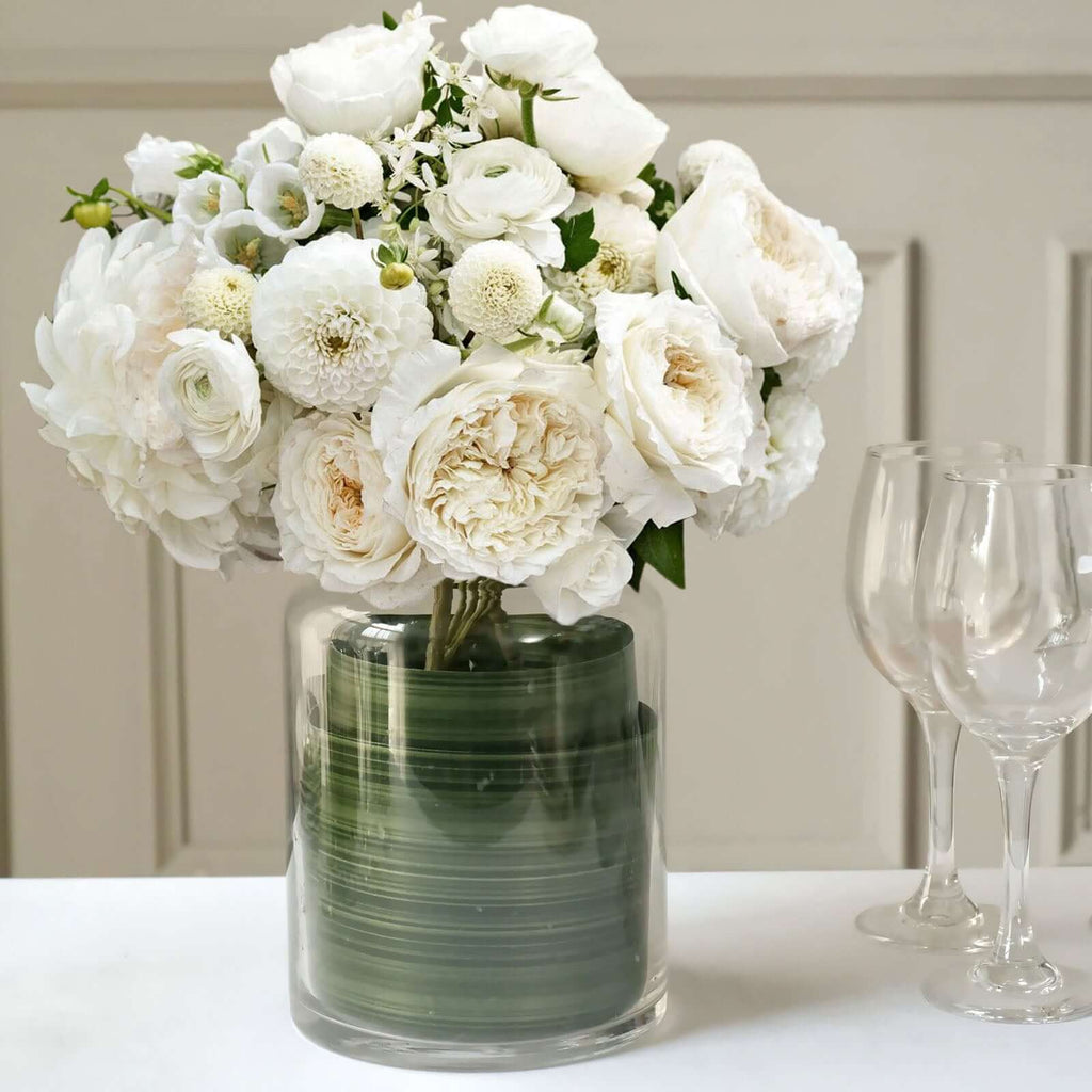 50 Yards 4" Green Ti Leaf Two Sided Floral Waterproof Satin Ribbon, DIY Bouquet Craft Supplies Wrap