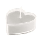 12-Pack Tealight Candles Heart Shaped Design White - Valentines Decor for Romantic Settings Mini