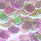 Metallic Round Party Confetti 18G Bag Iridescent Foil, Balloon Table Confetti Glitter Dots for Festive Weddings Baby Bridal Showers & Events