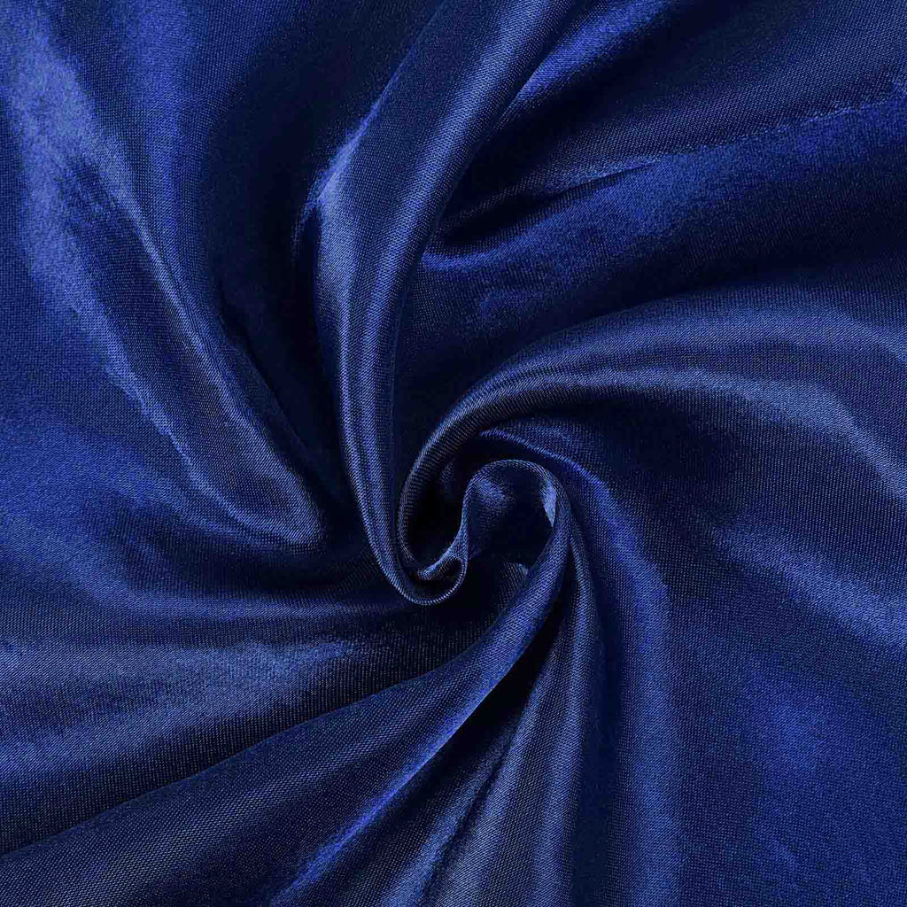 Satin Rectangular 60"x102" Tablecloth Navy Blue - Smooth and Lustrous Table Cover