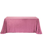Sequin 90"x156" Rectangle Tablecloth Pink - Seamless Twinkling Table Cover