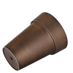 2-Pack Flower Plant Pots Medium Design Rustic Brown - Plastic Indoor Decorative Planters 6"