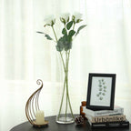 31" 24Pcs Cream Long Stem Artificial Silk Roses Flowers