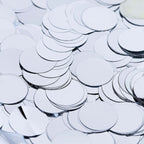 Metallic Round Party Confetti 18G Bag Silver Foil, Balloon Table Confetti Glitter Dots for Festive Weddings Baby Bridal Showers & Events