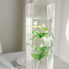 6-Pack Glass Cylinder Vases Square Clear - Durable Heavy Duty Floral Centerpieces for Weddings 18"