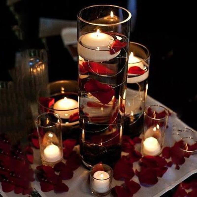 6-Pack Glass Flower Vases Cylinder Design Heavy Duty Clear - Stylish Centerpieces for Weddings 14"