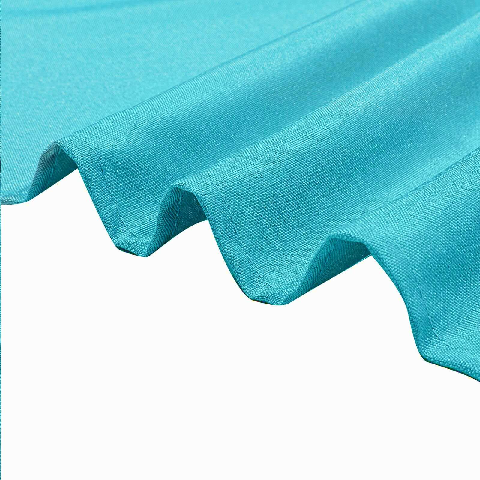 Polyester 90"x90" Table Overlay Square Tablecloth Turquoise - Wrinkle-Resistant & Durable Table Cover