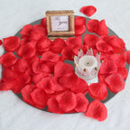 500-Pack Rose Petals Round Design Red Silk Confetti - Decorative Scatters for Tables and Floors